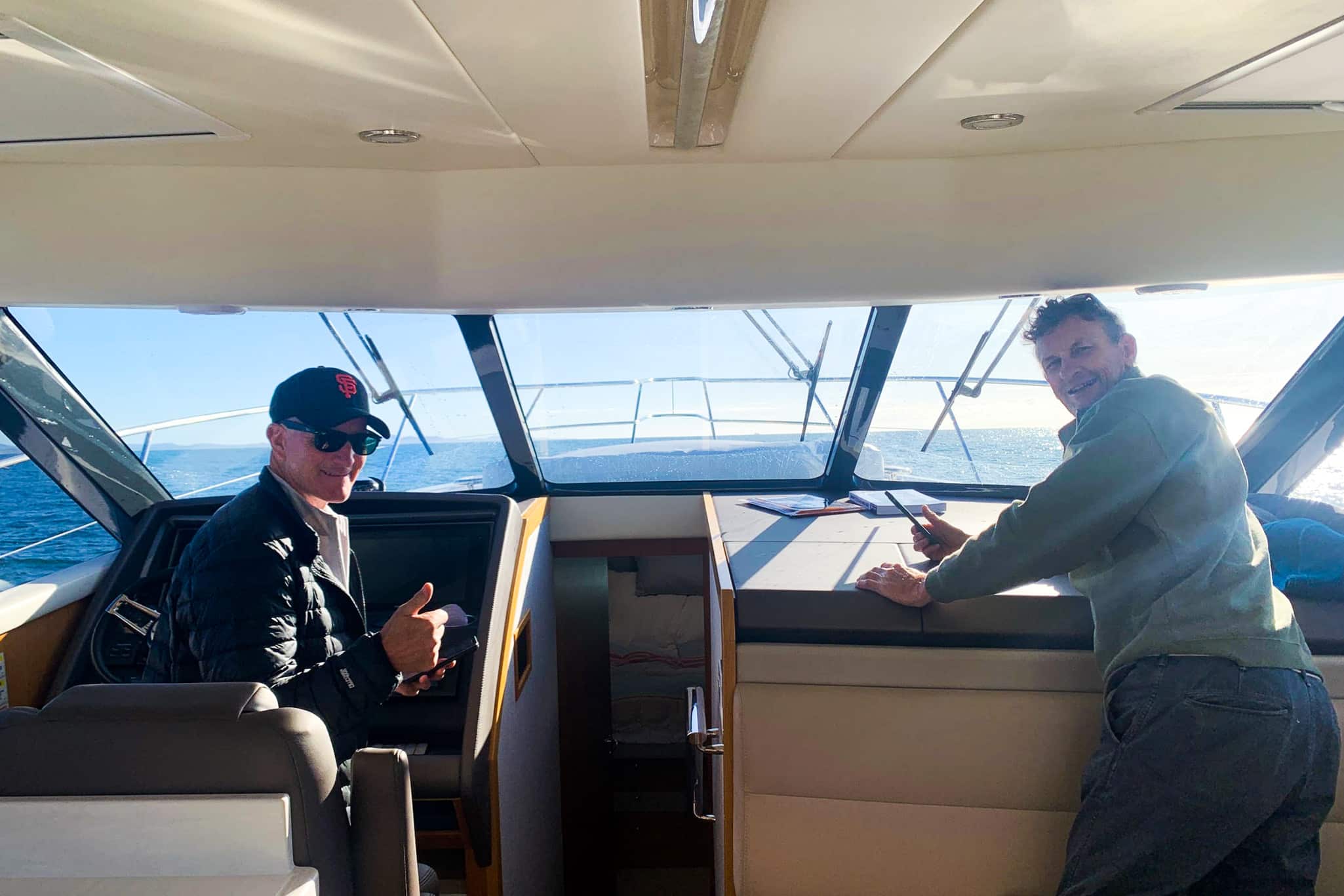 Ian Burns and Michael Coxon during their journey up the New South Wales coast