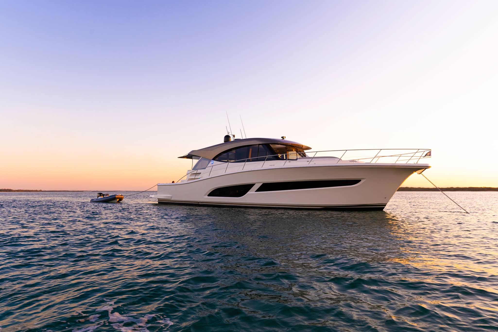 The Riviera 585 SUV had her world premiere at the Sanctuary Cove International Boat Show.