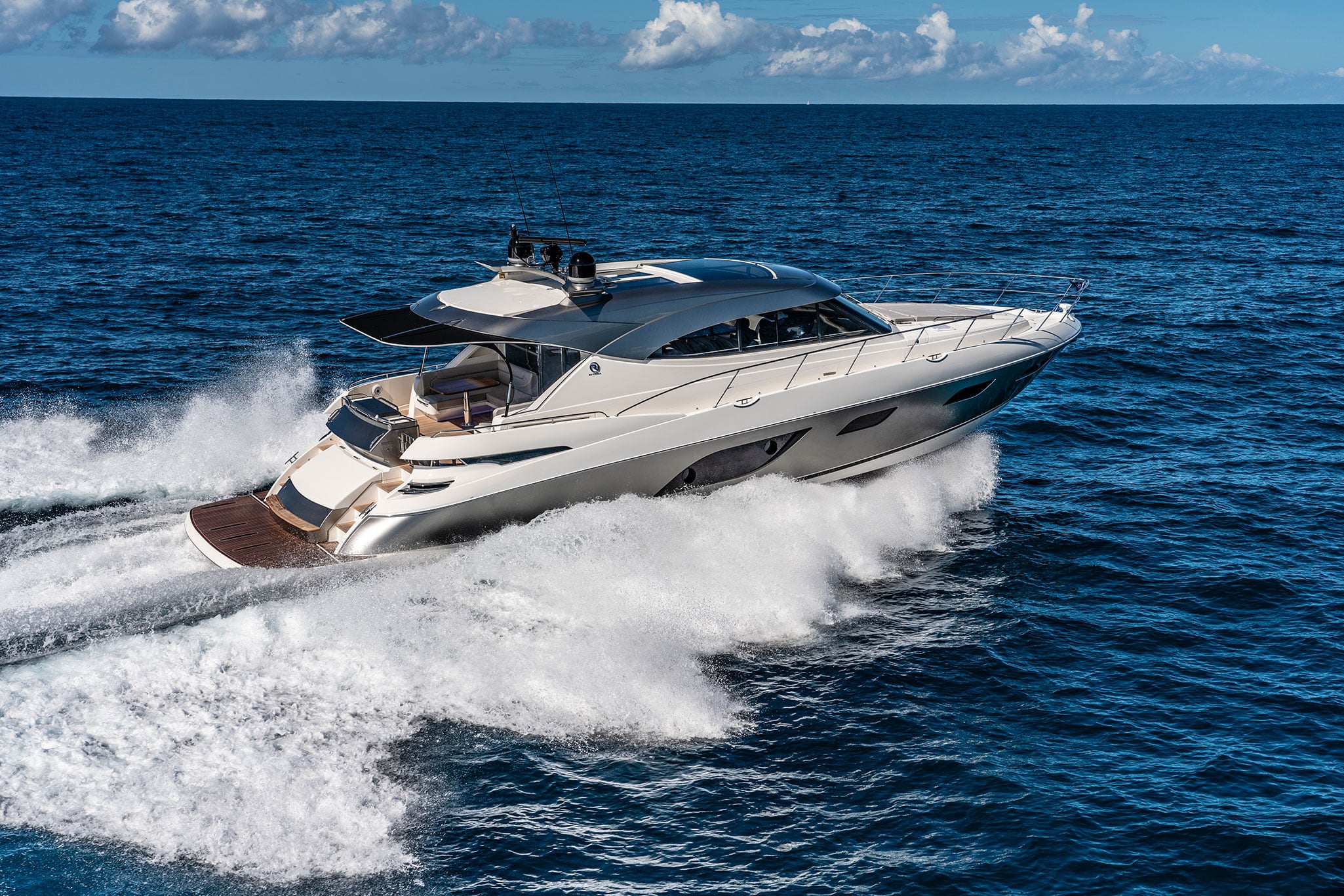 The Riviera 6000 Sport Yacht is a magnificent example of style and innovation.