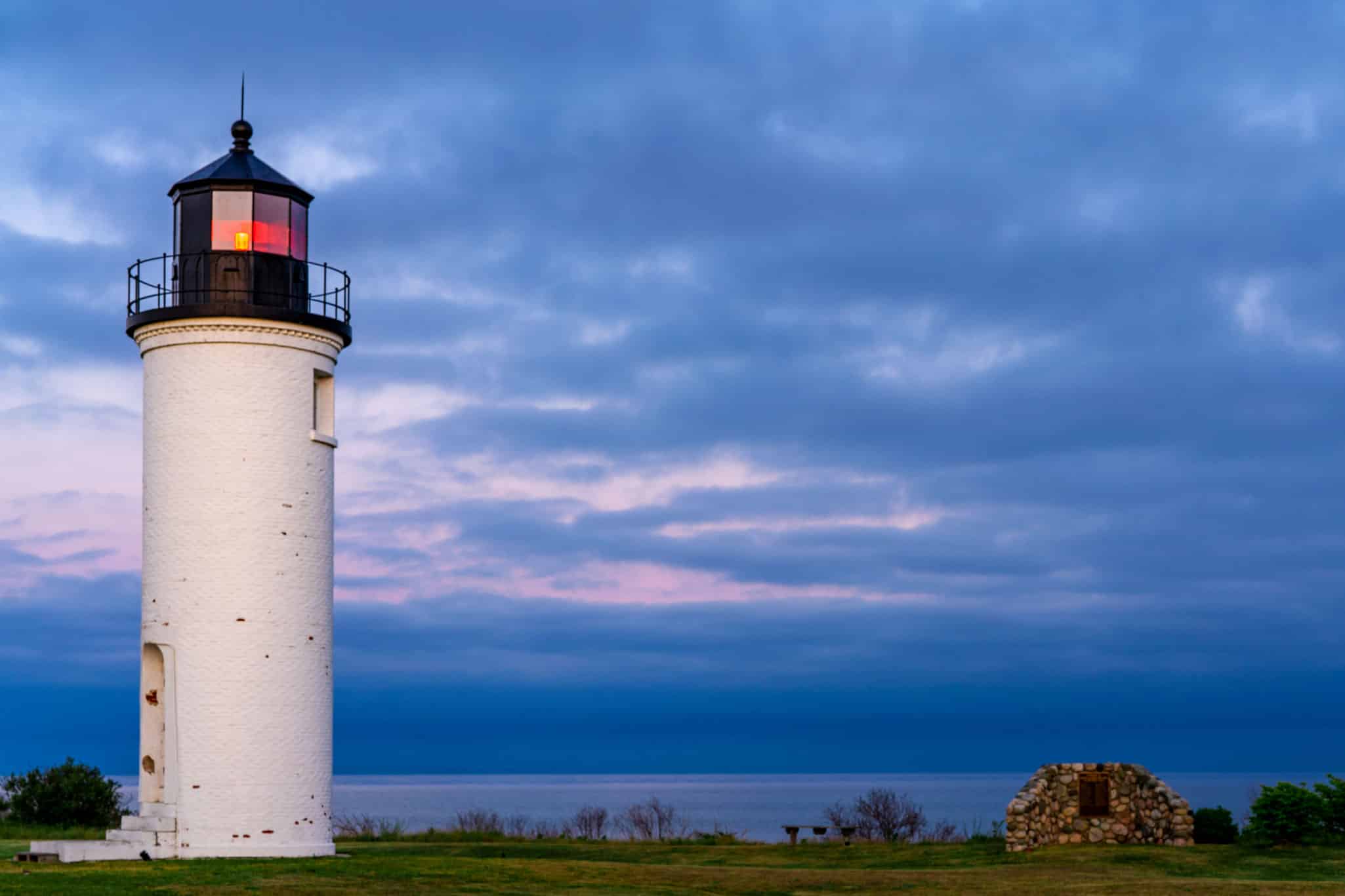 Beaver Island Lighthouse overlooking Lake Michigan