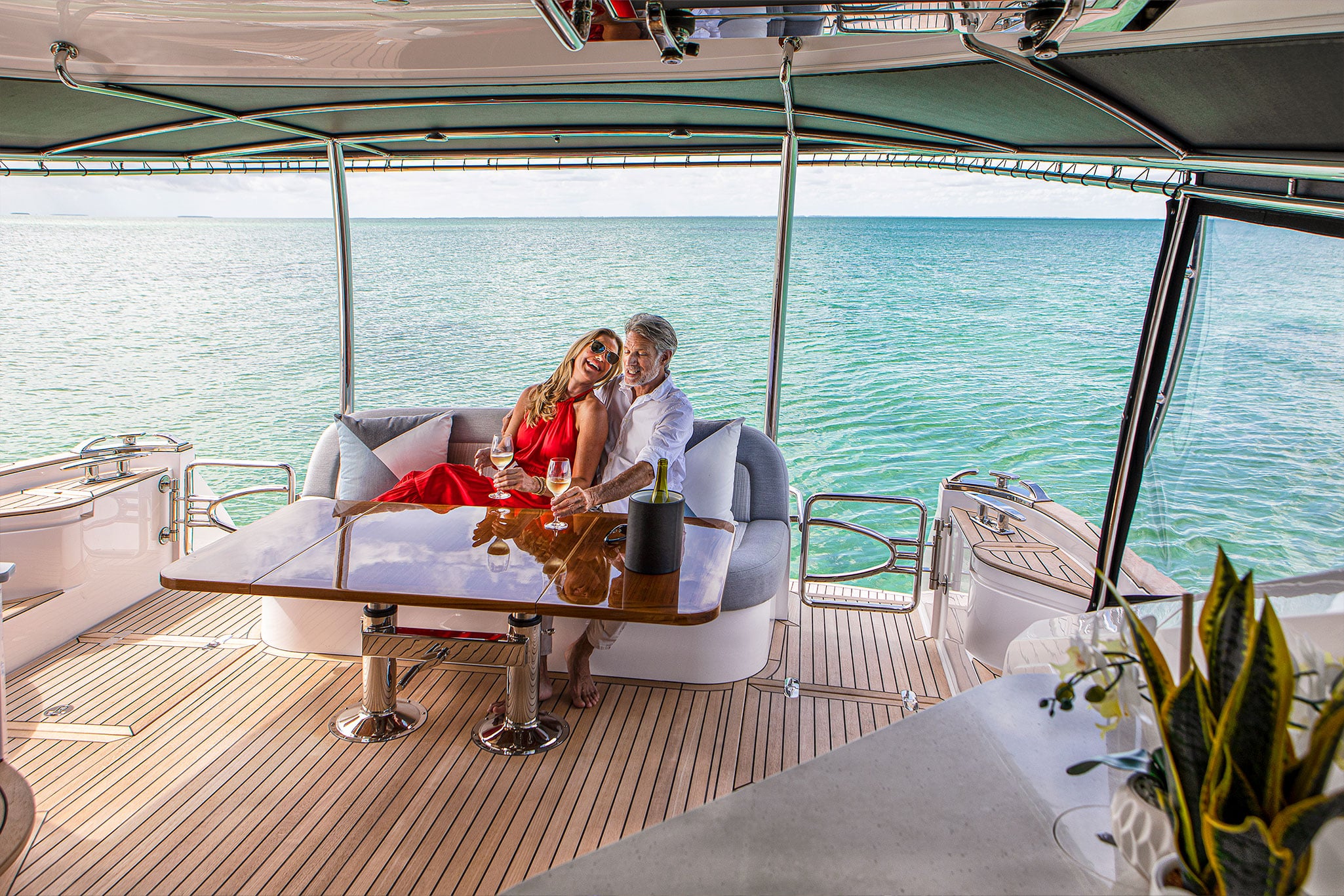 The Belize 54 Daybridge on display at the 2024 Sanctuary Cove International Boat Show.