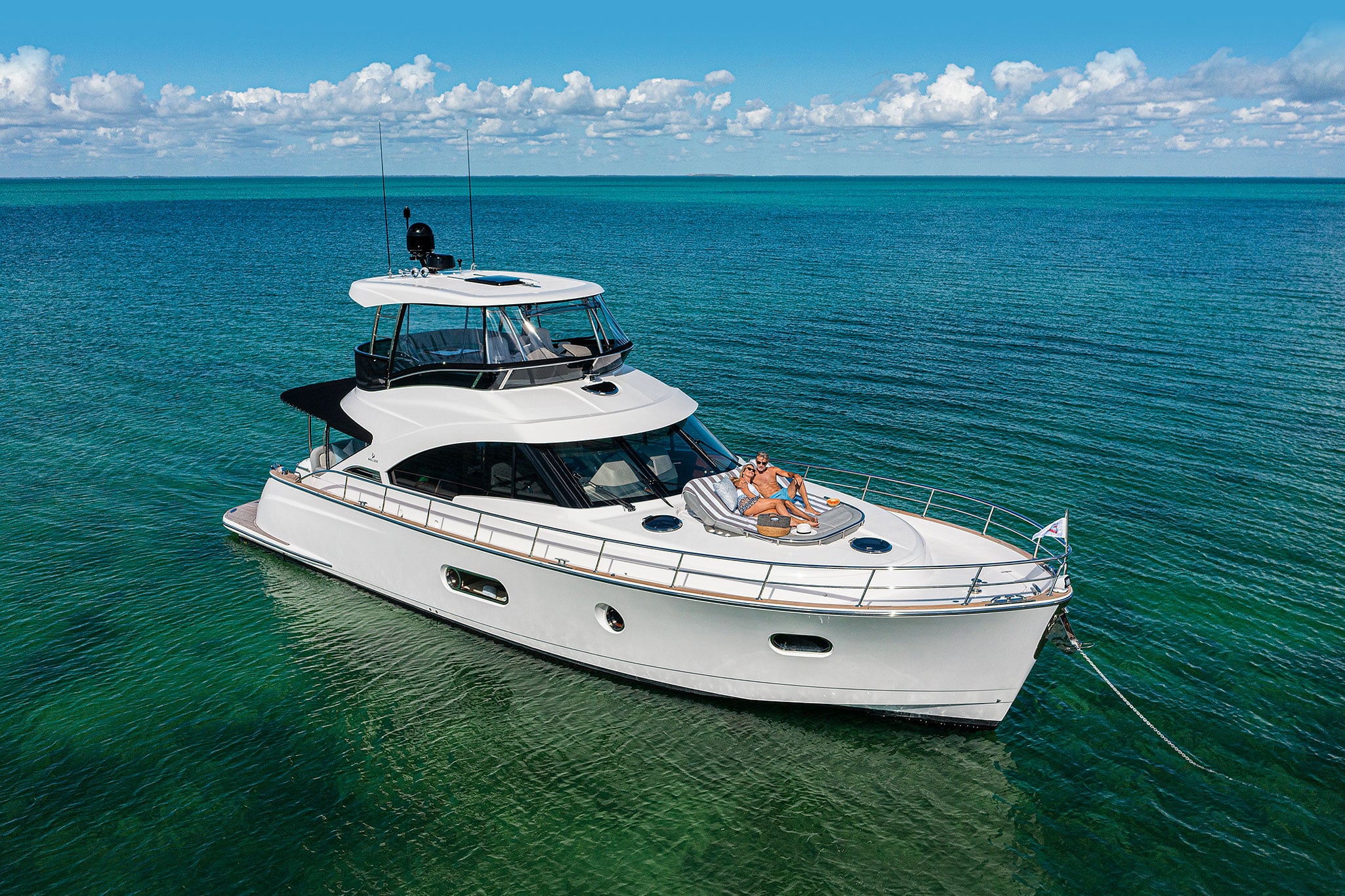The Belize 54 Daybridge on display at the 2024 Sanctuary Cove International Boat Show.