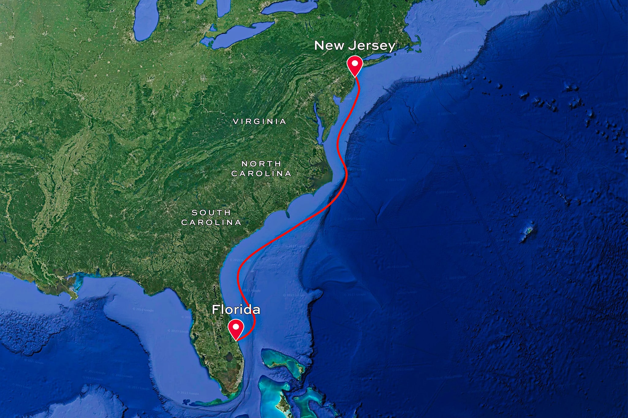 Gary and Jody typically cruise the more than 1,100 nautical miles between Florida and New Jersey on the East Coast of the USA