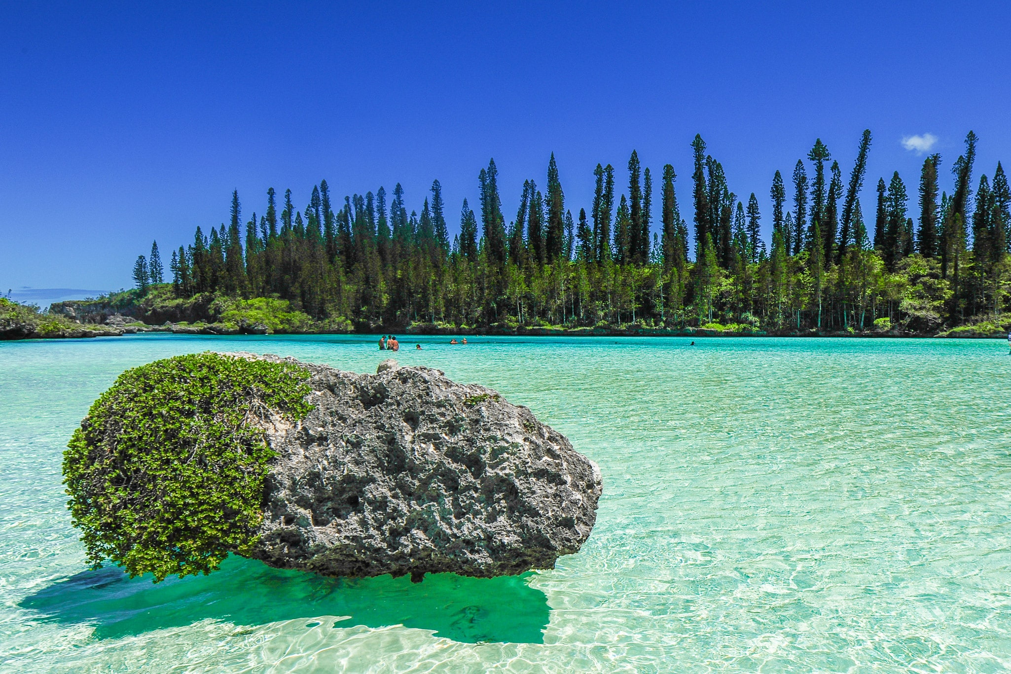 The crystal clear waters at the Isle of Pines.