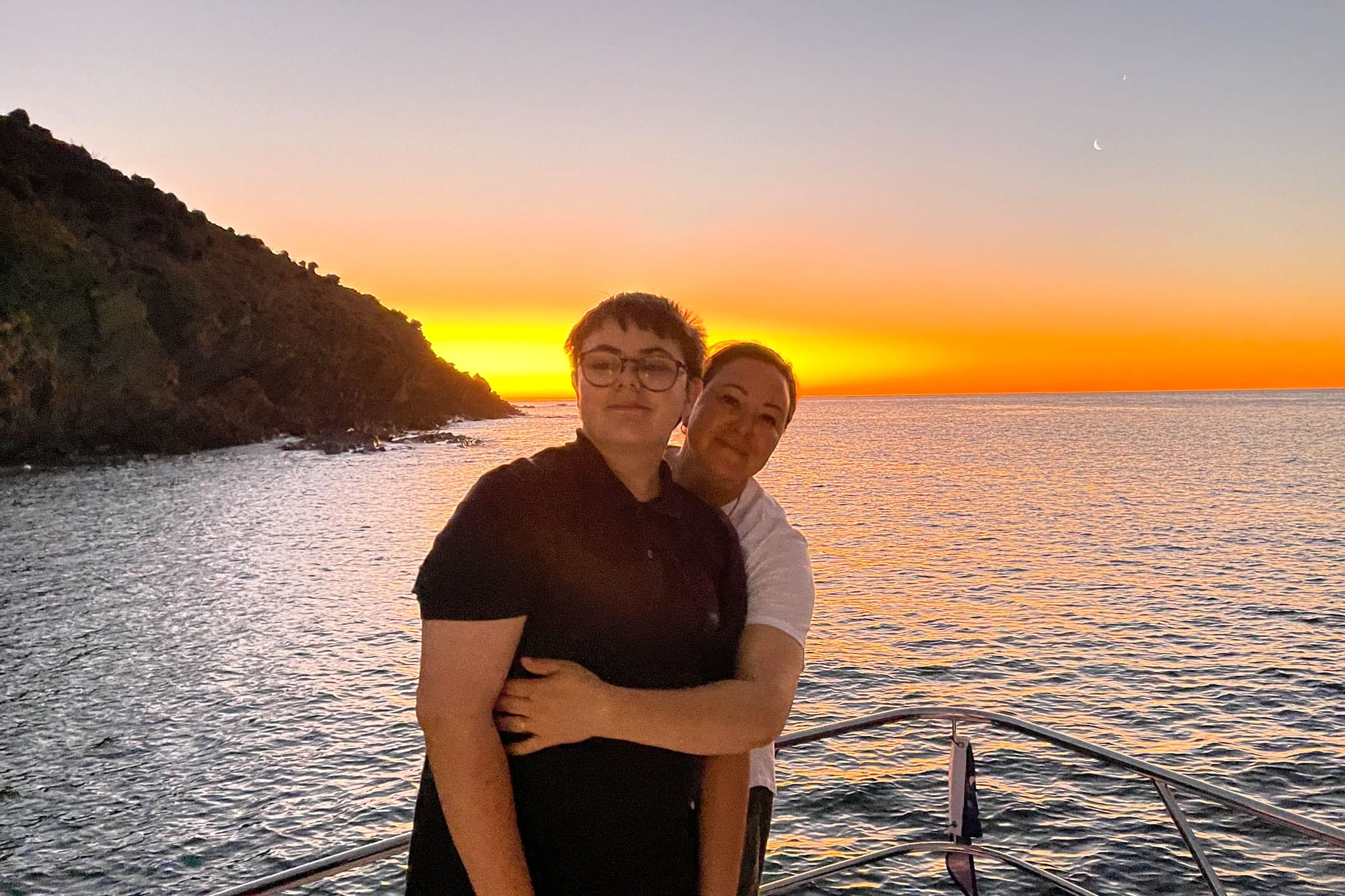 Beau and Lindy enjoy another sunset.