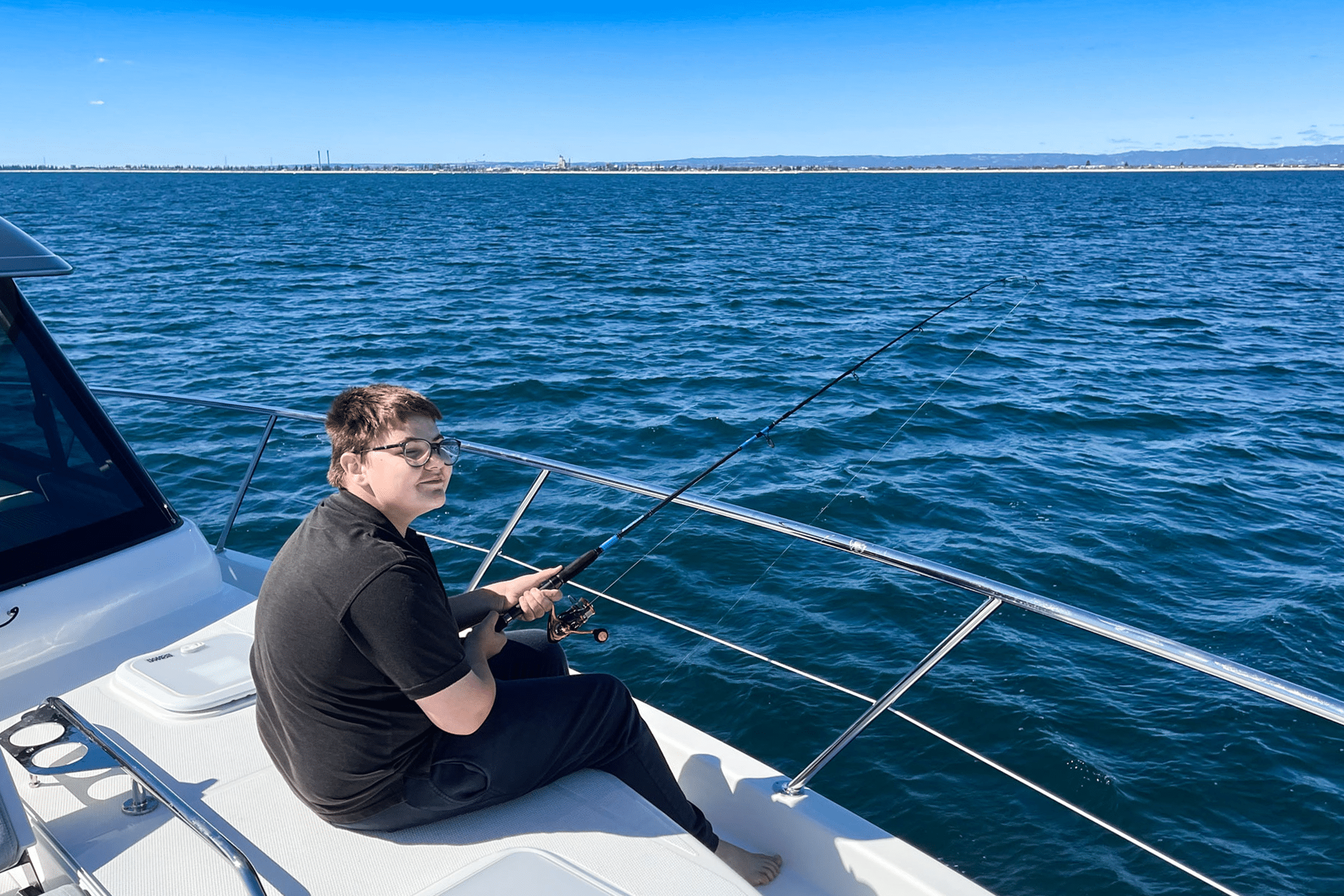 Beau has become a keen fisherman.