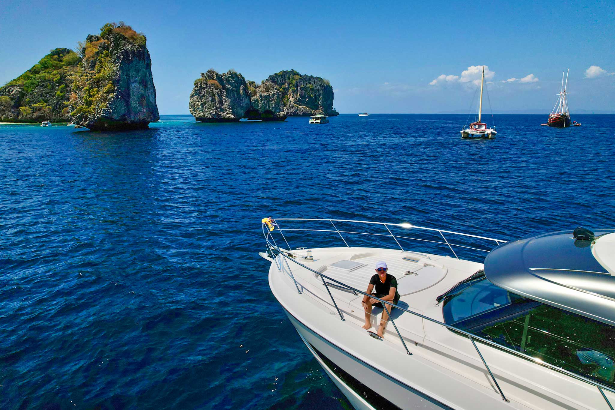 Phuket is blessed with a lush tropical landscape, magnificent coves and bays, white beaches, small surrounding islands, hospitable people and great seafood – offering all-year-round boating.