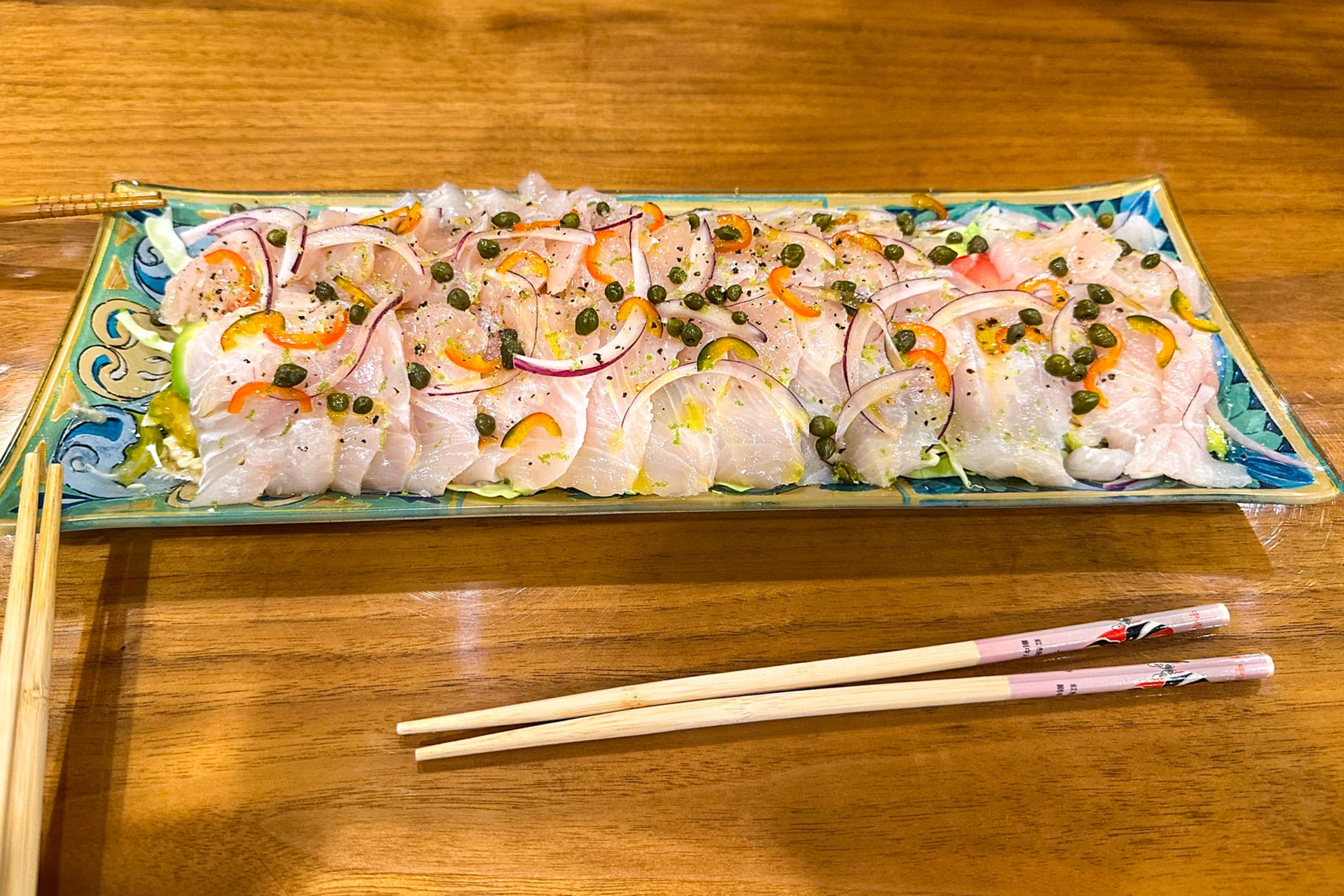 The Merker family and friends were well fed on their journey with fresh fish the basis of many meals, including mahi mahi carpaccio and tuna steaks