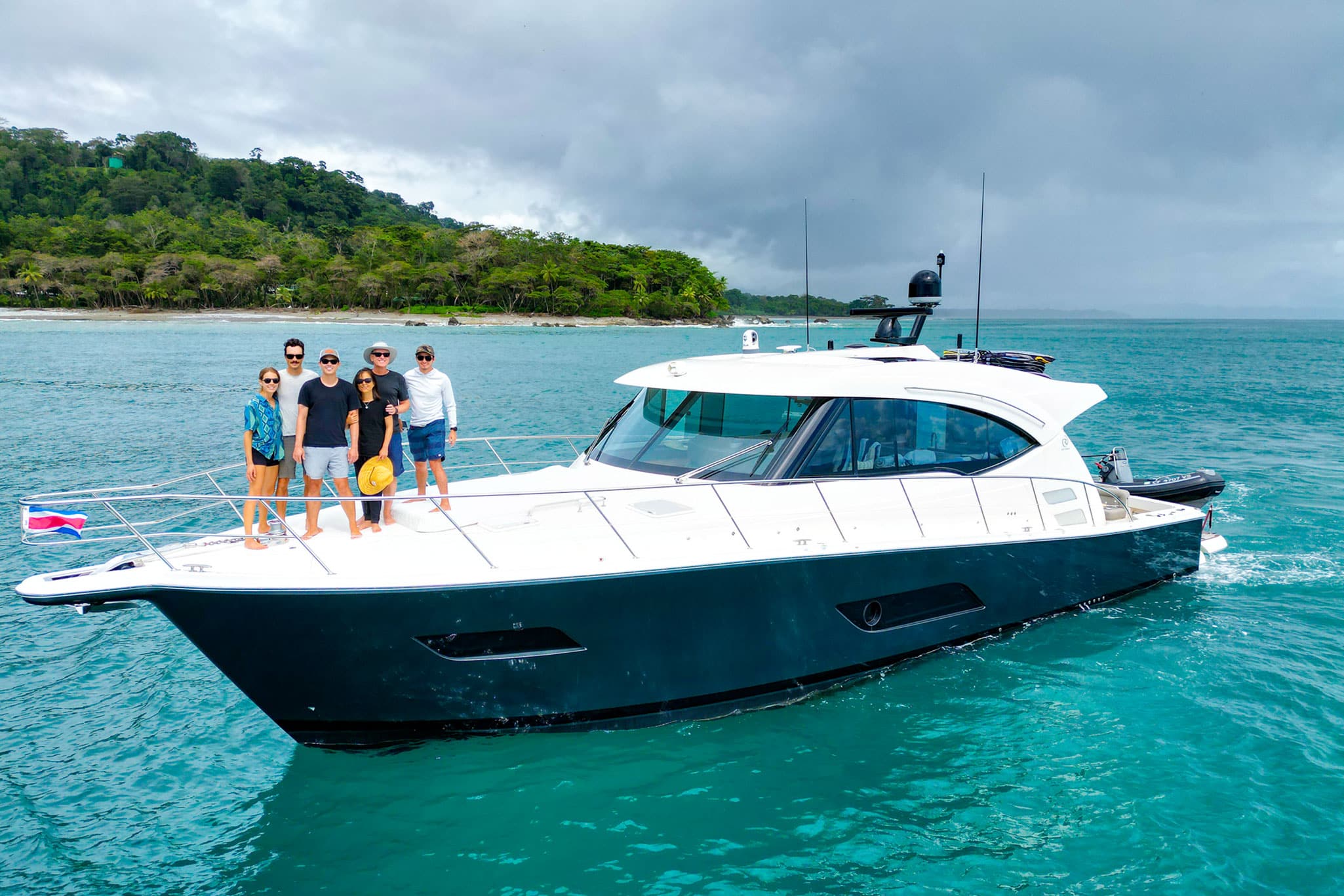 The Caroline 2.0 Panama Canal crew in good spirits during their five-day wait to make the crossing