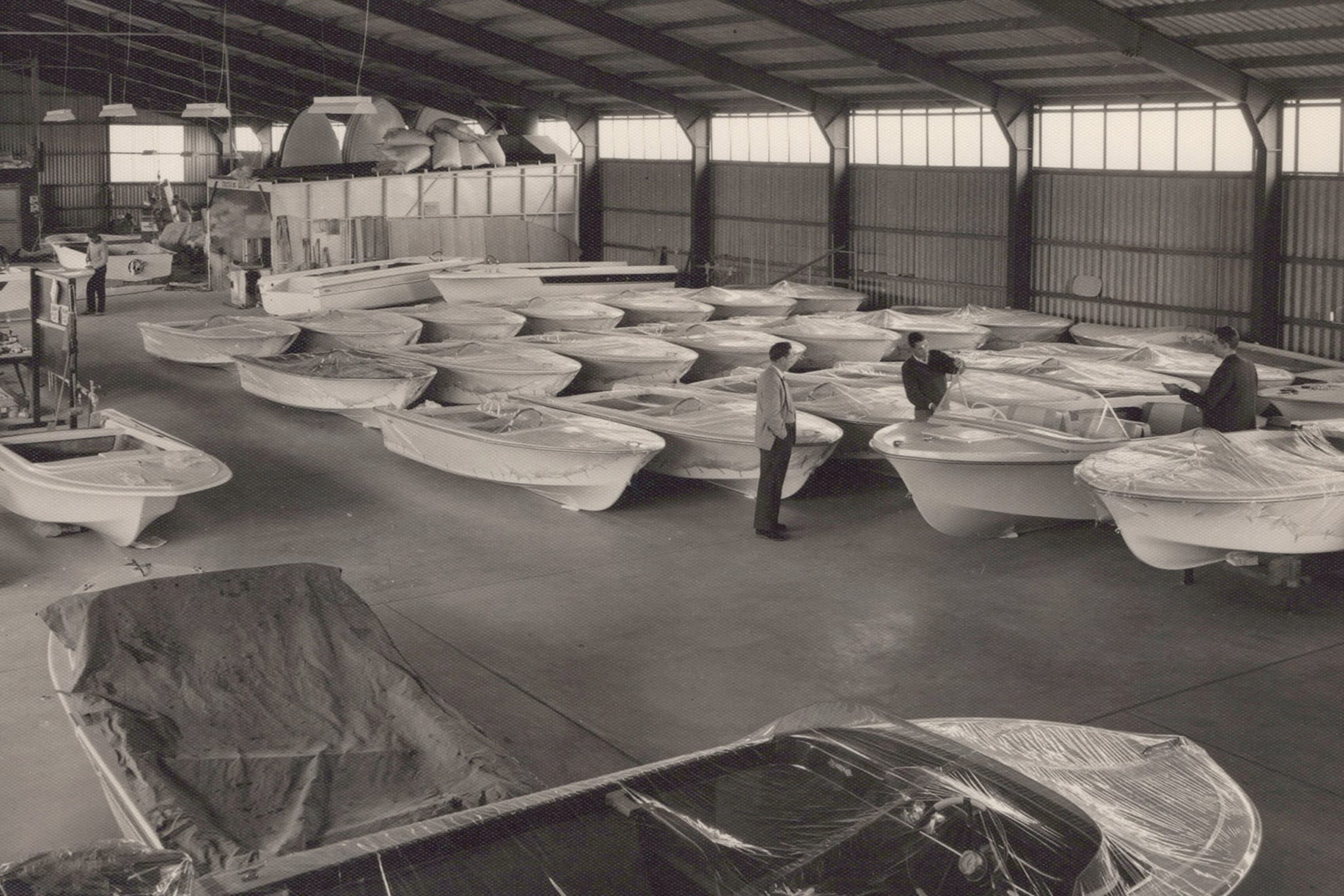 John’s entrepreneurial drive expanded into boat building where he developed Pride boats after witnessing the surge of private boating in the American market and the switch from wood  to fibreglass hulls.