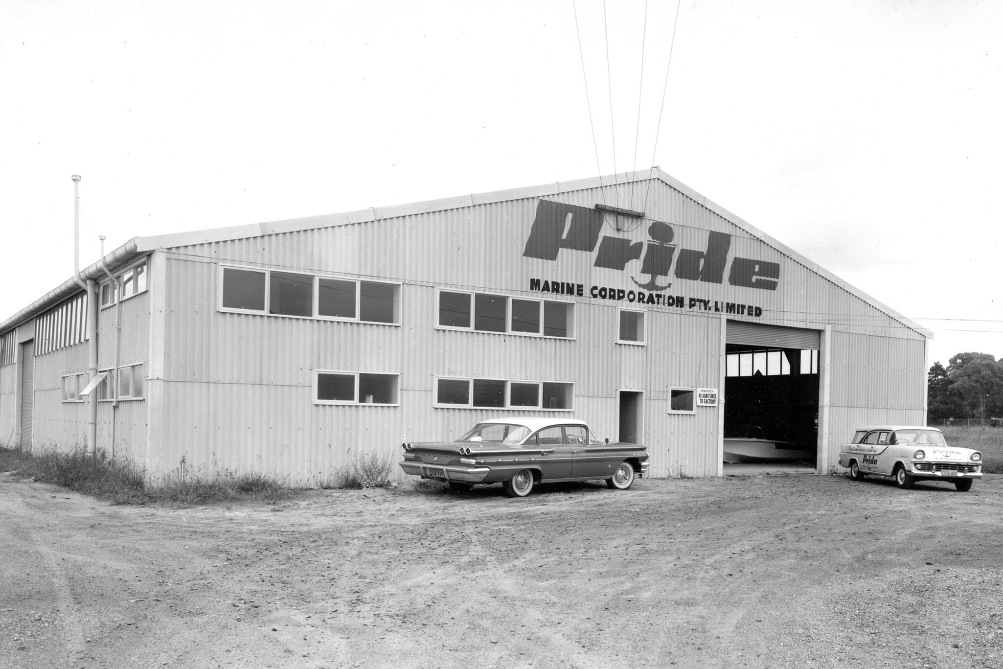 John’s entrepreneurial drive expanded into boat building where he developed Pride boats after witnessing the surge of private boating in the American market and the switch from wood  to fibreglass hulls.