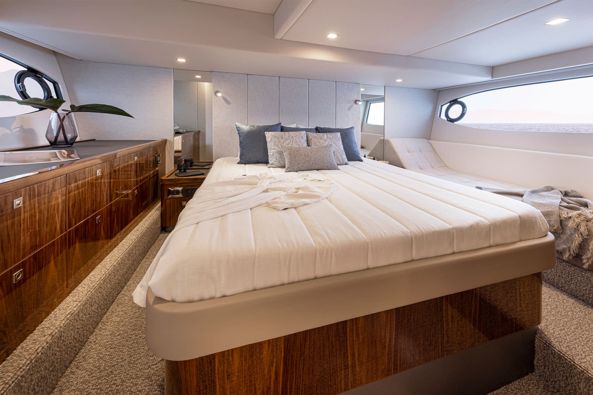 Owners Frank and Heike say they enjoy the extra living space the 4600 Sport Yacht provides them.