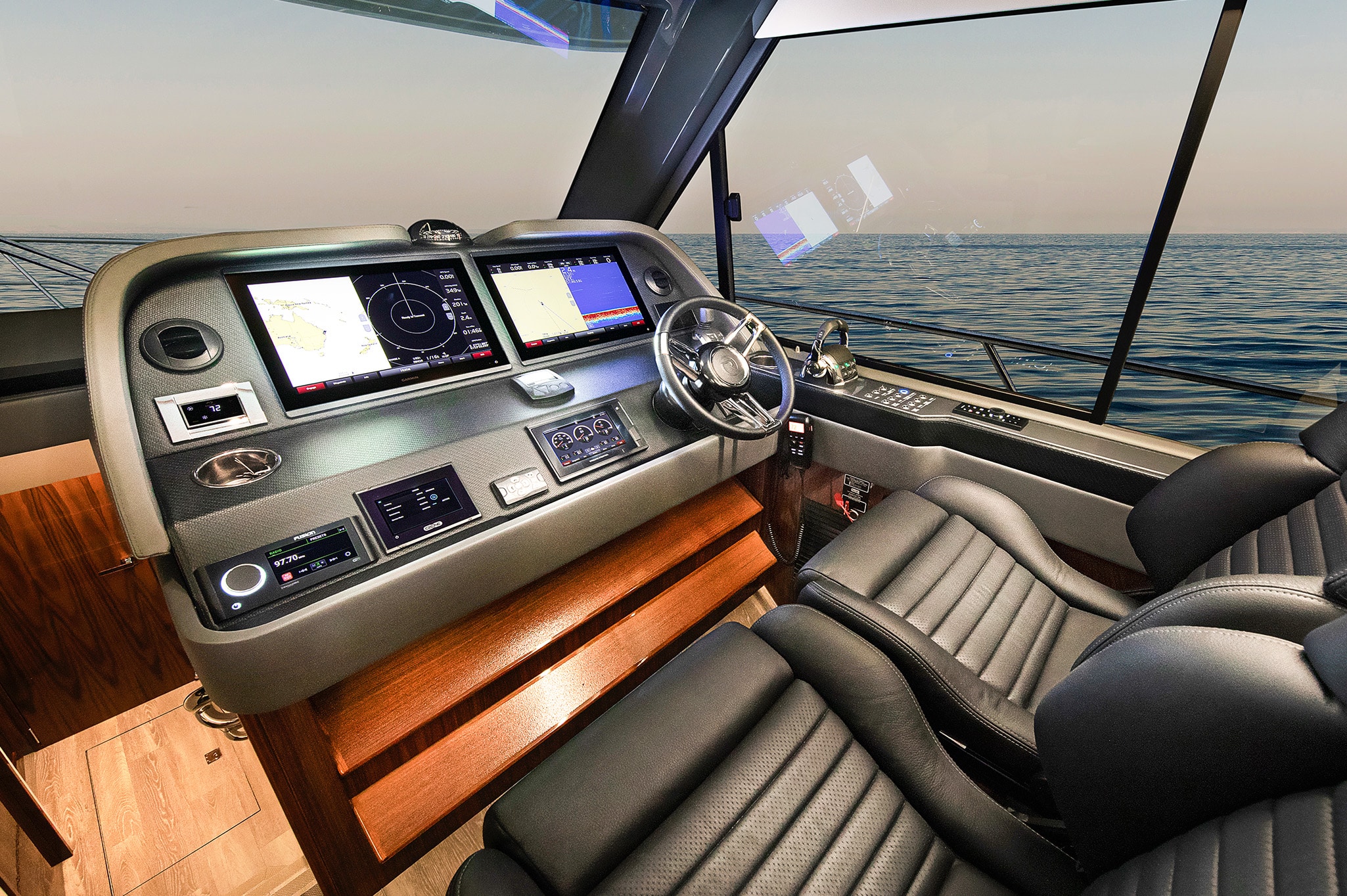 The Riviera 505 SUV made the perfect vessel to explore Wonder Reef with its expansive all-water sports cockpit and ideal boarding platform