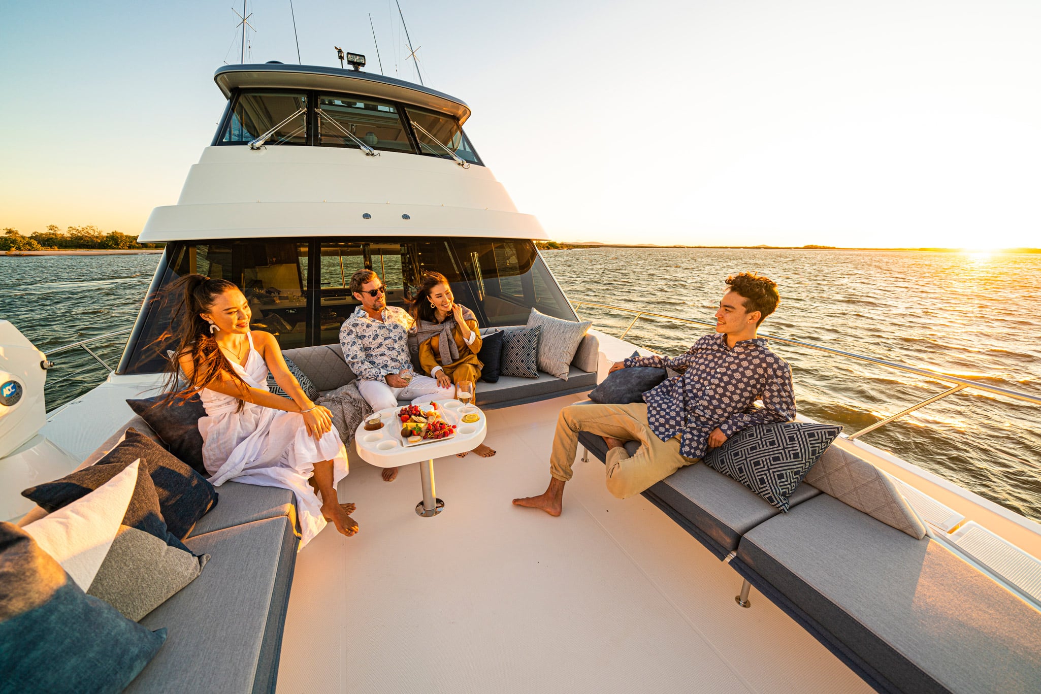 It’s easy to find the perfect spot to enjoy a sunset with a few drinks and nibbles.