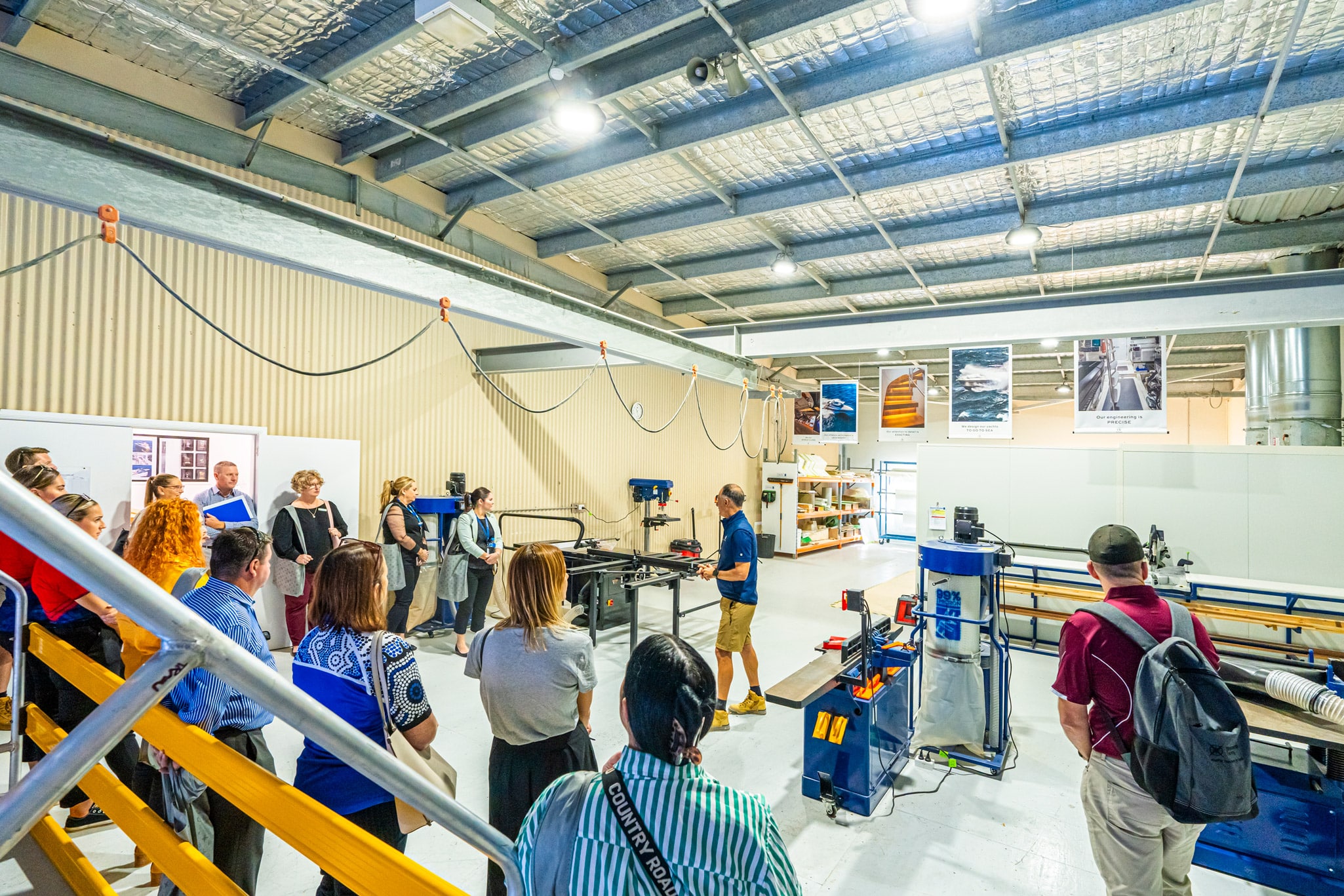 Educators received a unique insight into Riviera’s apprentice program whilst touring the onsite training facility, the Academy of Excellence.