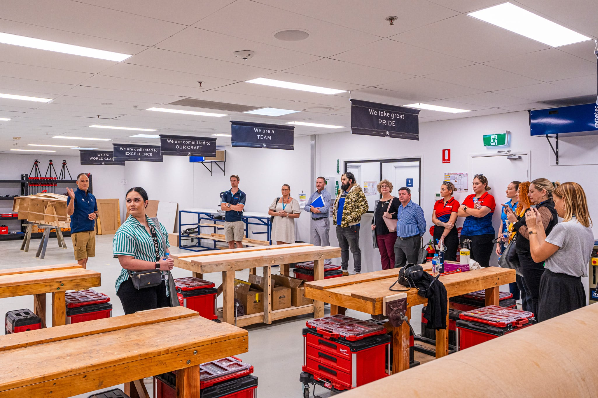 Educators received a unique insight into Riviera’s apprentice program whilst touring the onsite training facility, the Academy of Excellence.