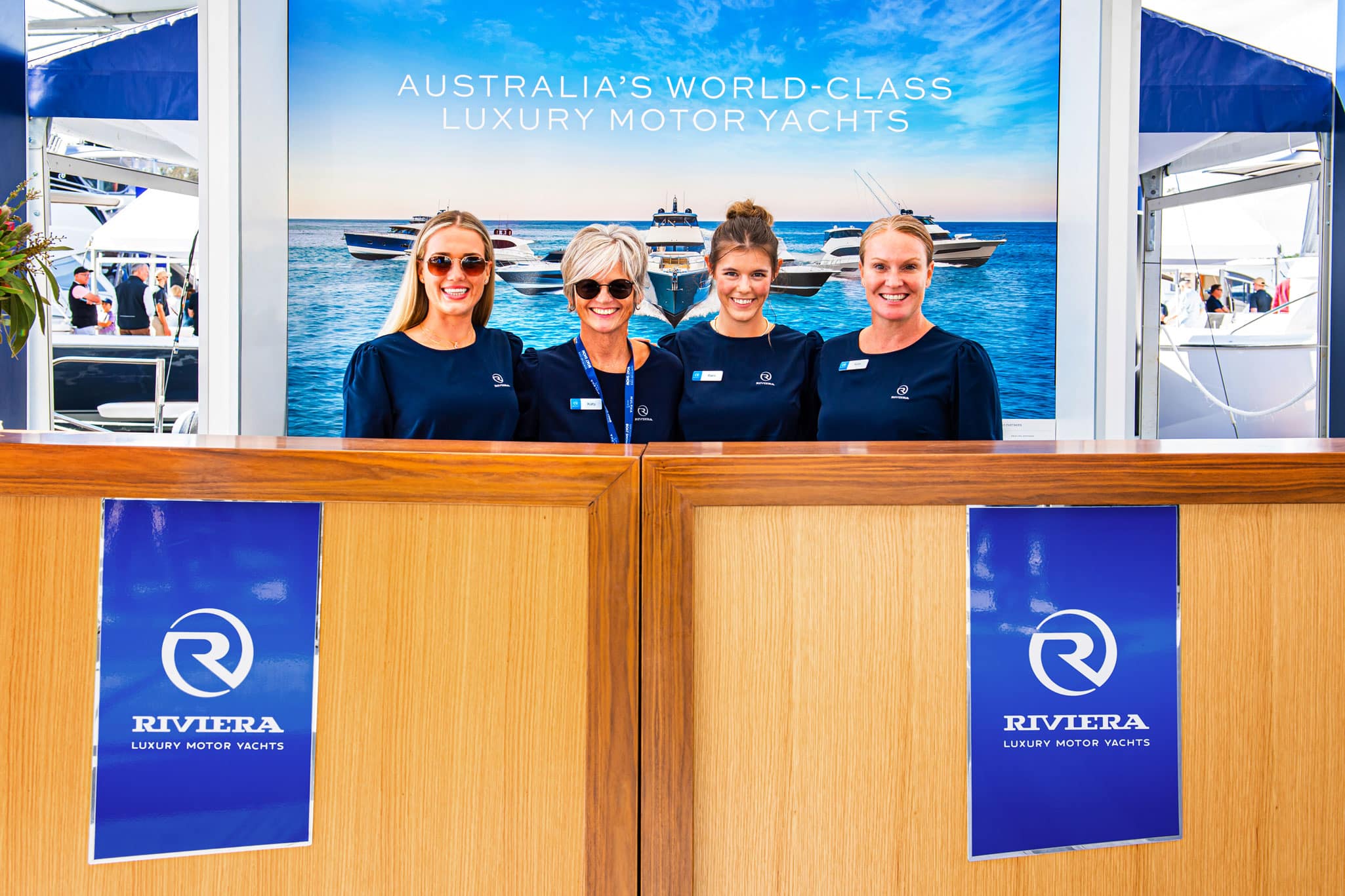 Riviera’s showcase was the largest motor yacht display at the 2023 Sanctuary Cove Boat Show