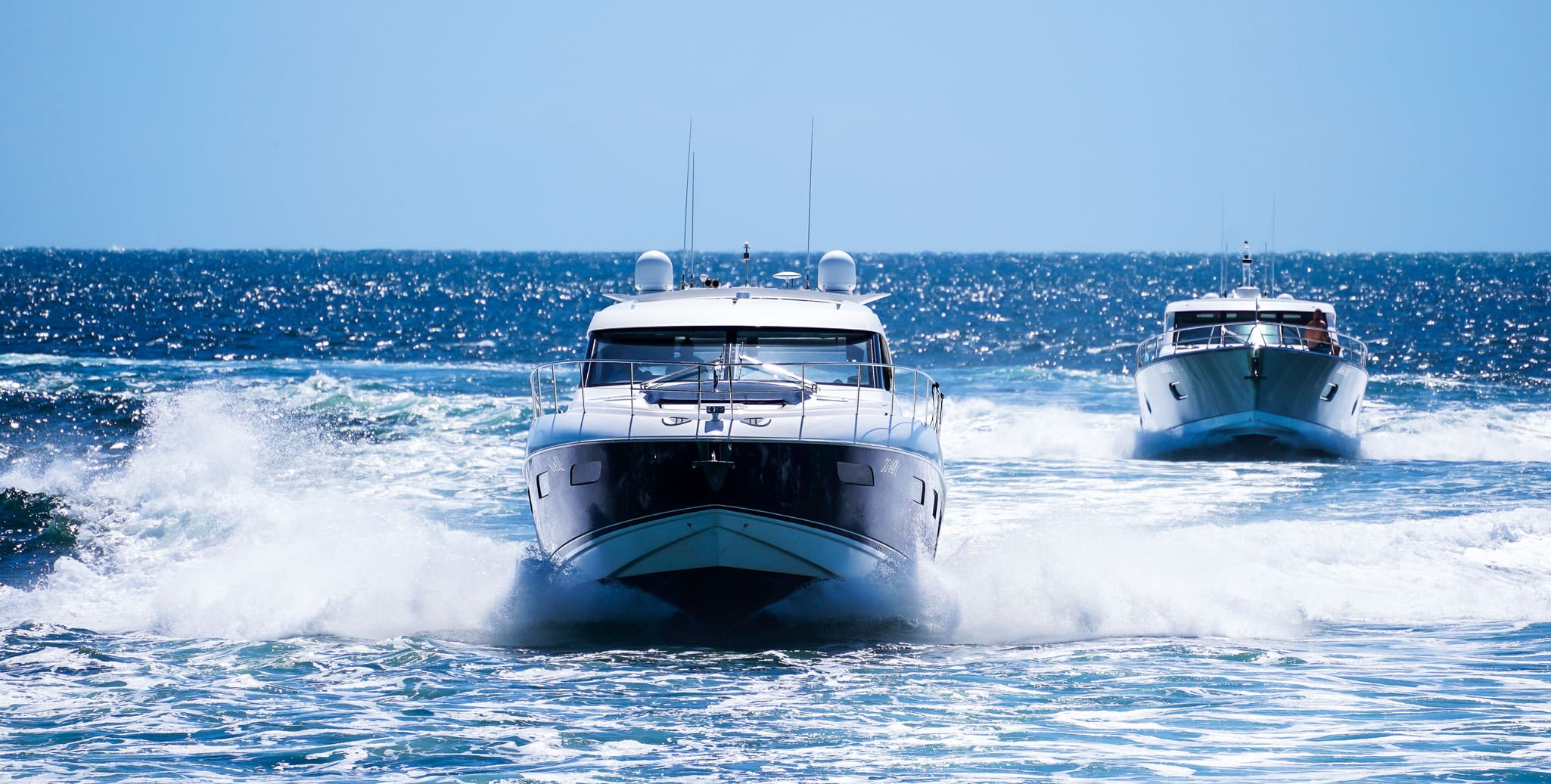 A sight to behold: 6000 Sport Yacht, Sierra Golf, and Belize 52 Sedan, Silver Lady