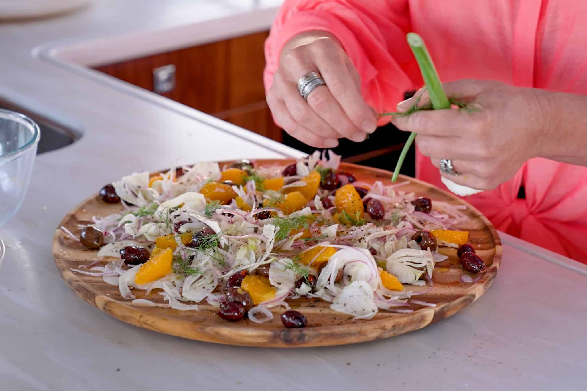 Sprinkle the dish with your herbs of choice.
