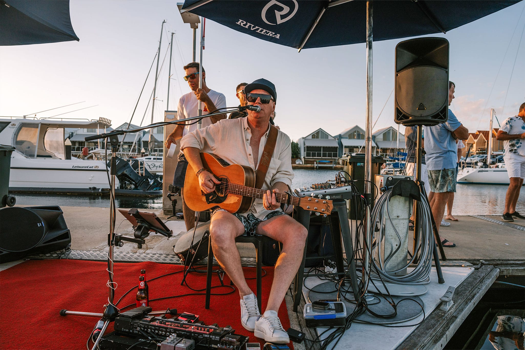 Live music on the dock.