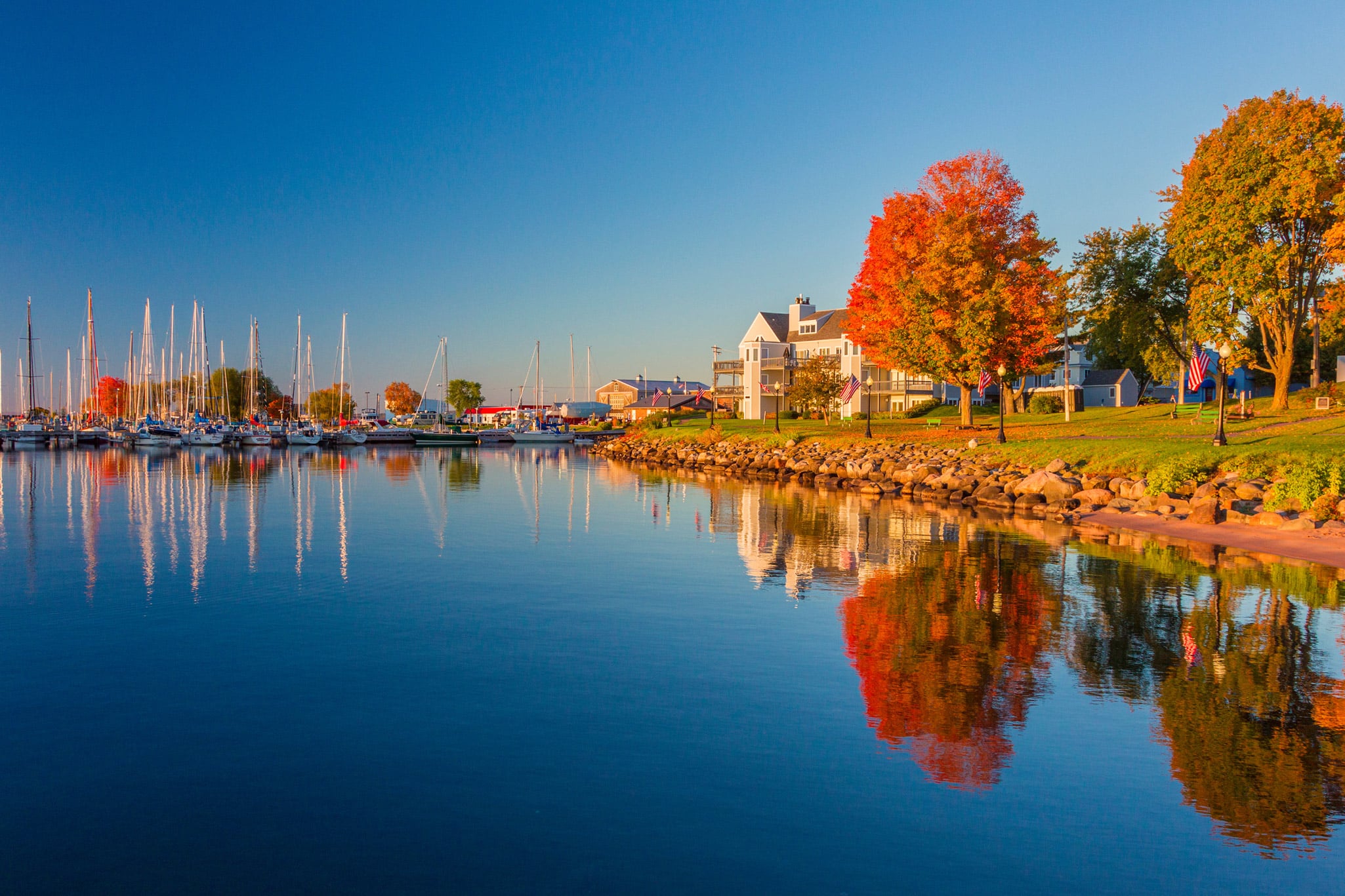 Lake Superior is the largest freshwater lake in the world. It was named by visiting French missionaries in the 1600s.