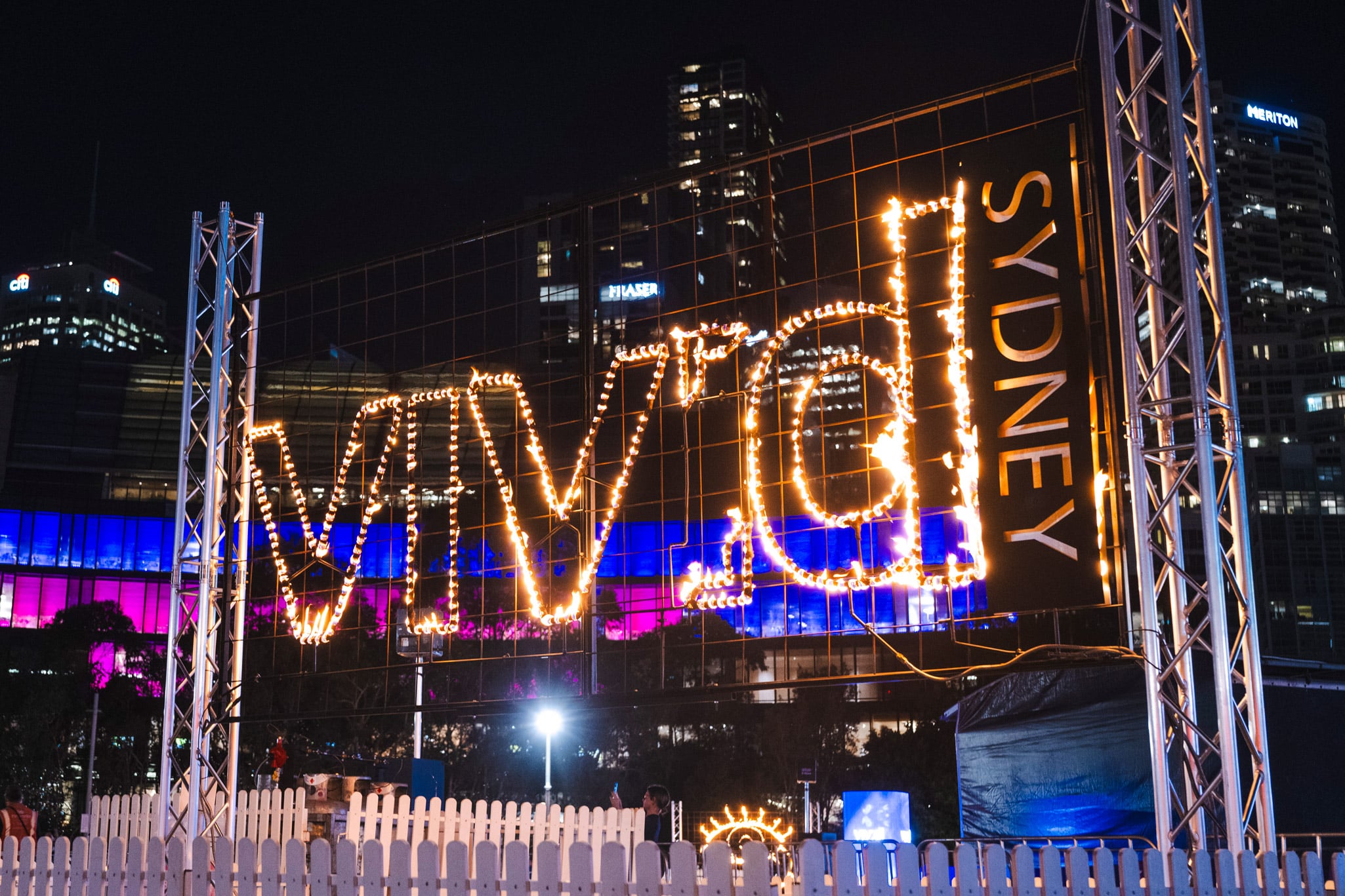 Downtown Sydney and the sky above were transformed into a sensory light show.