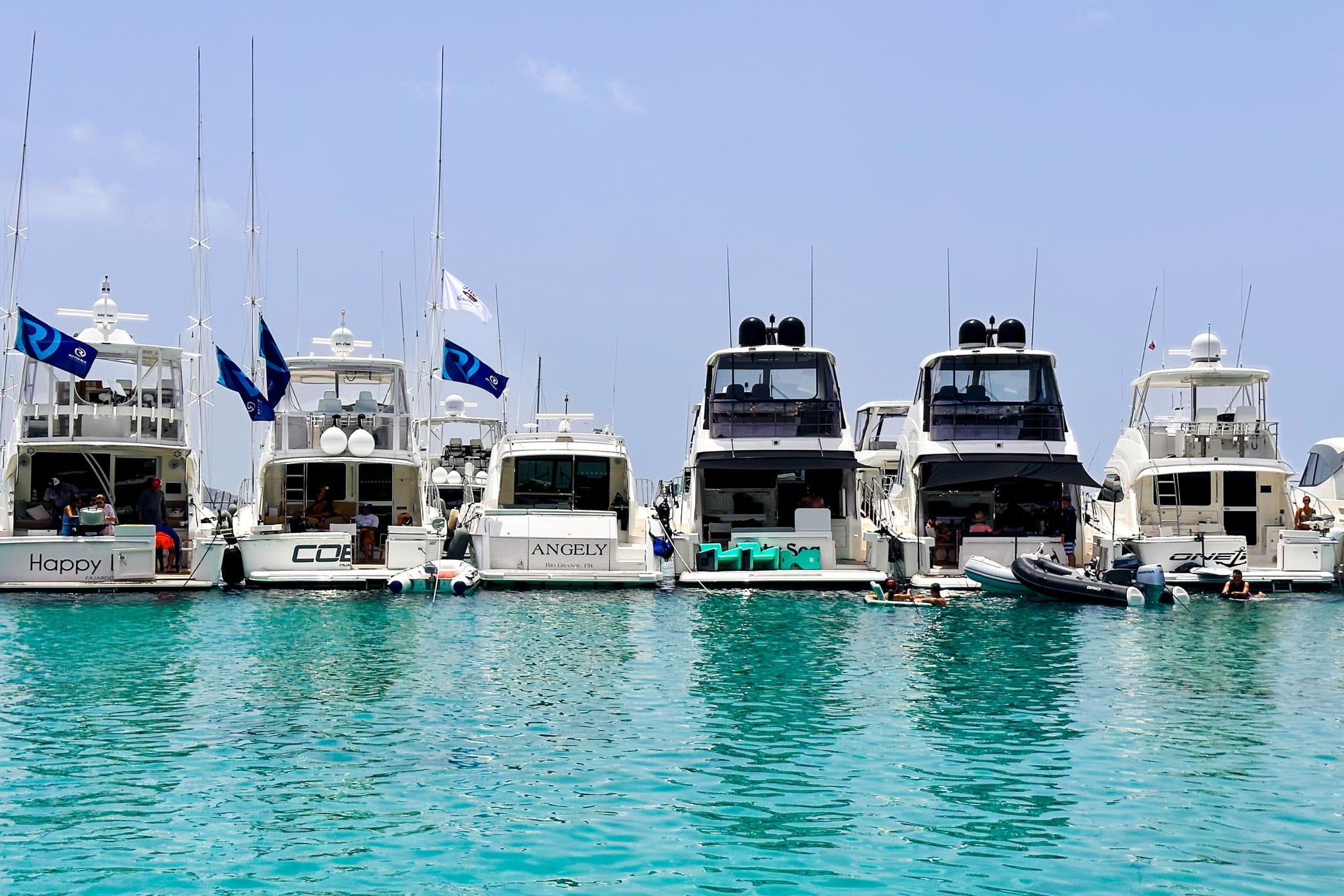Riviera flags were proudly flown during the festivities.