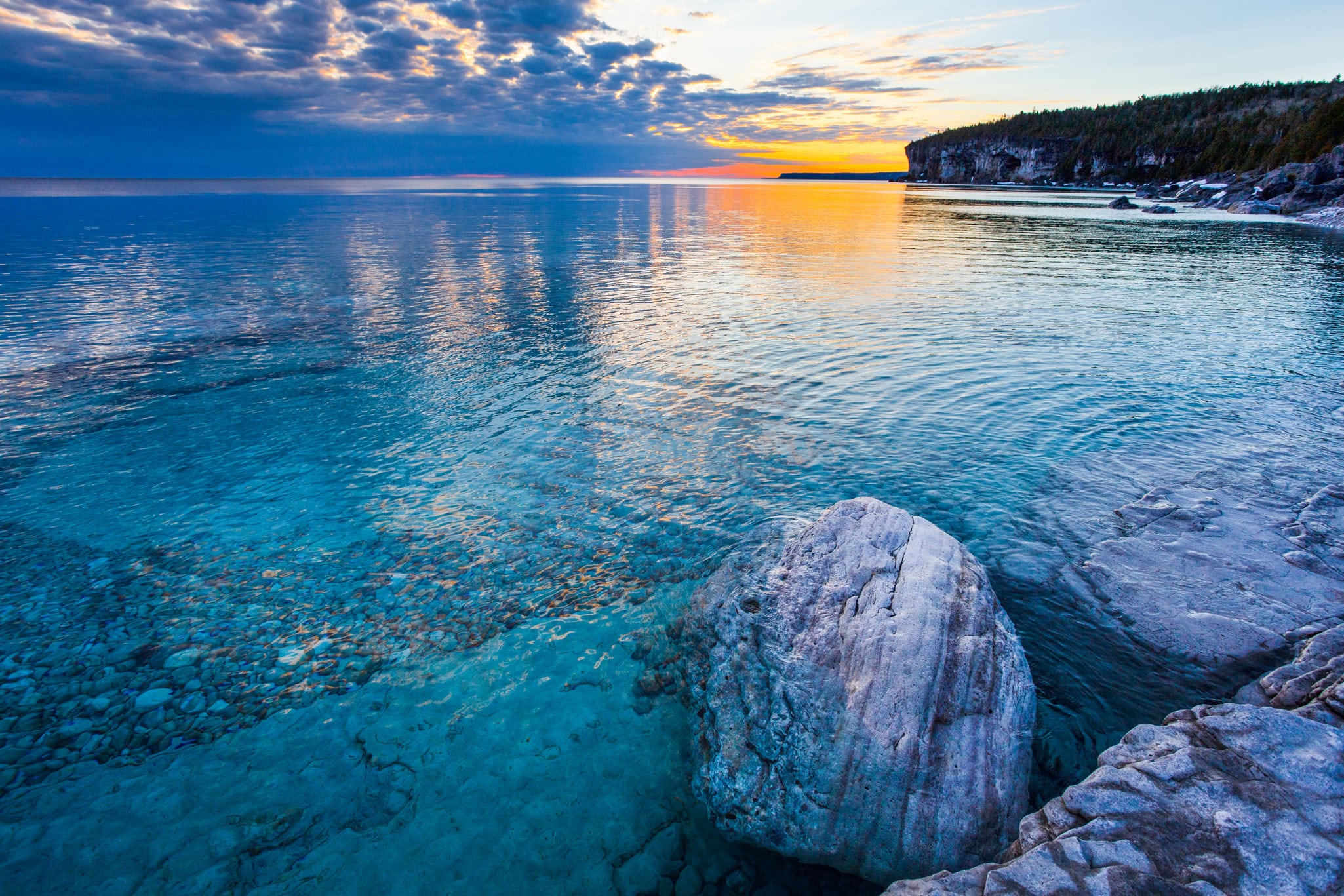 Sunrise at Bruce Peninsula National Park, Ontario, Canada