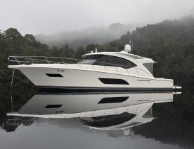 Featured-Rayz-Away-on-the-Gordon-River-during-the-Haddrells-first-Tasmanian-trip-on-the-575-SUV